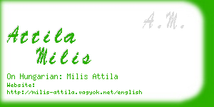 attila milis business card